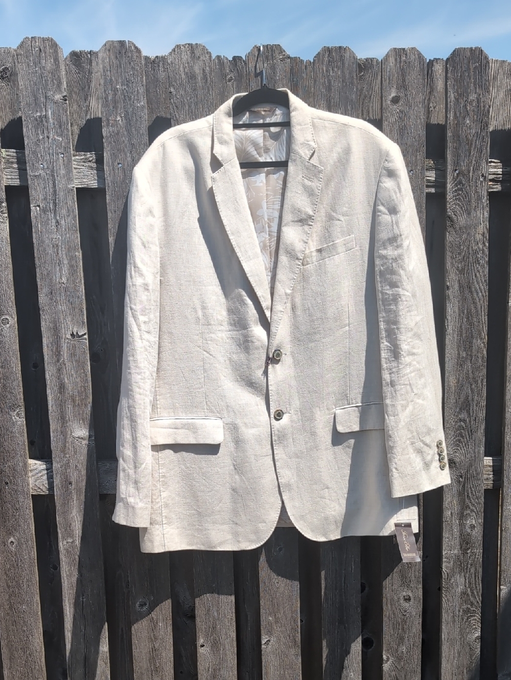 Tasso Elba Cream Linen Sport Coat